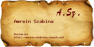 Amrein Szabina névjegykártya