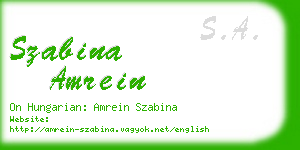 szabina amrein business card